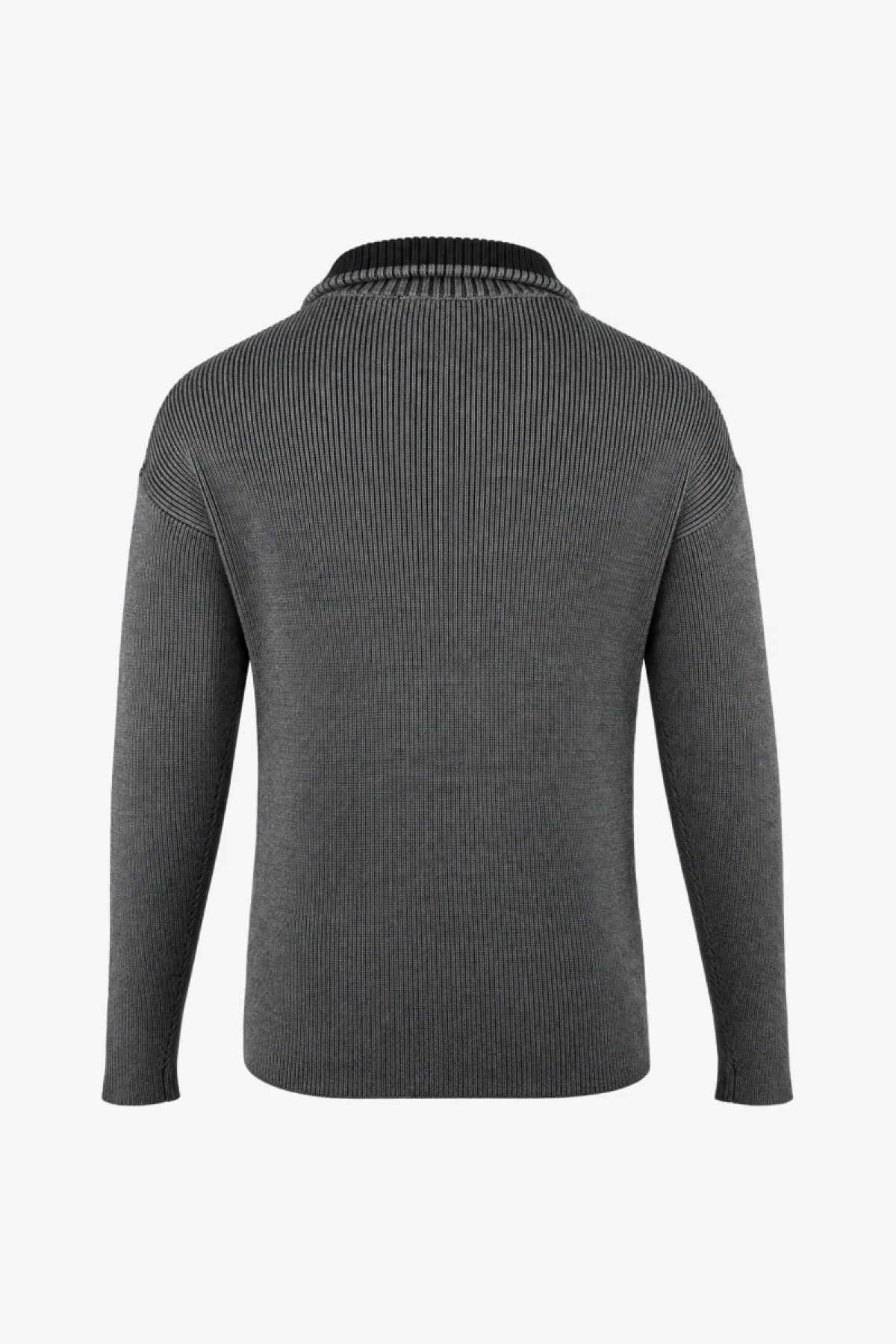 Relaxed Turtle Zip | Donkergrijs