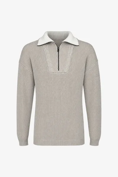 Relaxed Turtle Zip | Beige