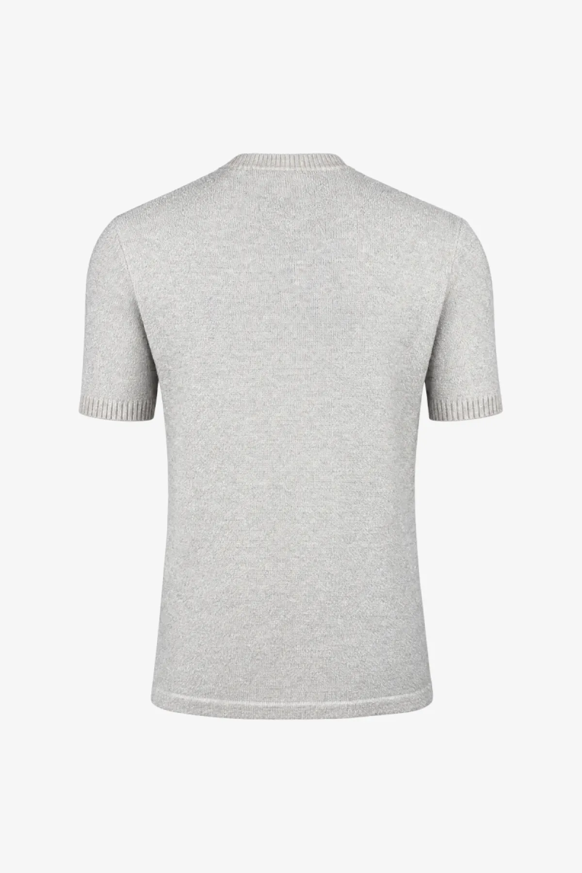 Bouclé T-shirt | Lichtgrijs