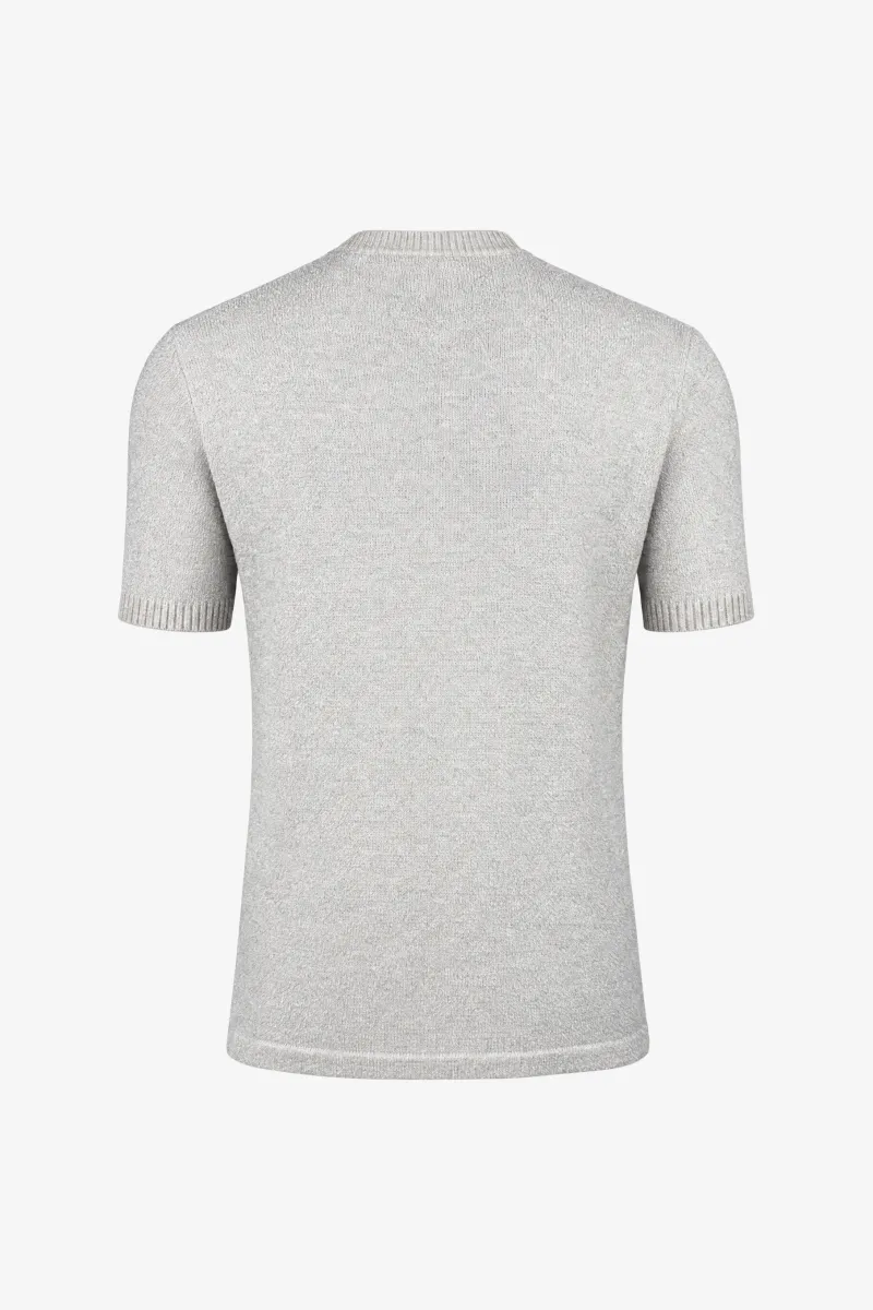 Bouclé T-shirt | Lichtgrijs