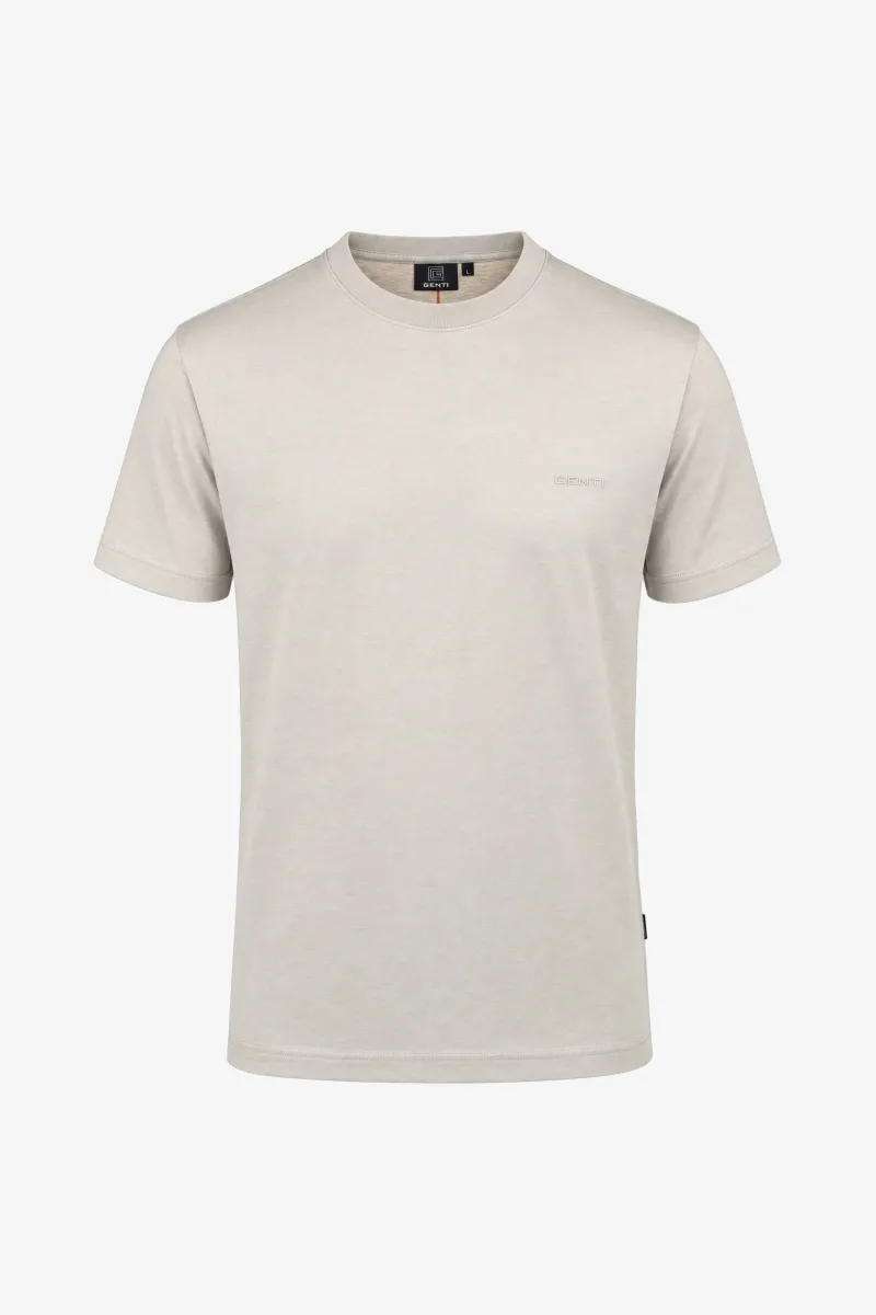 Flower Backprint T-shirt | Beige