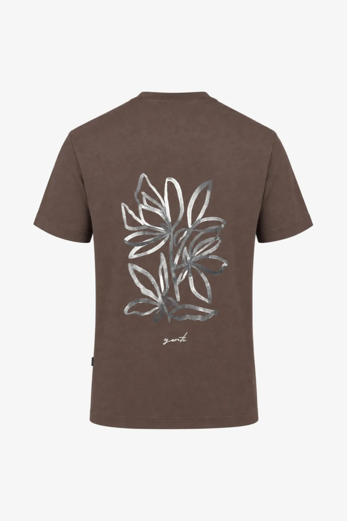 Flower Backprint T-shirt | Bruin