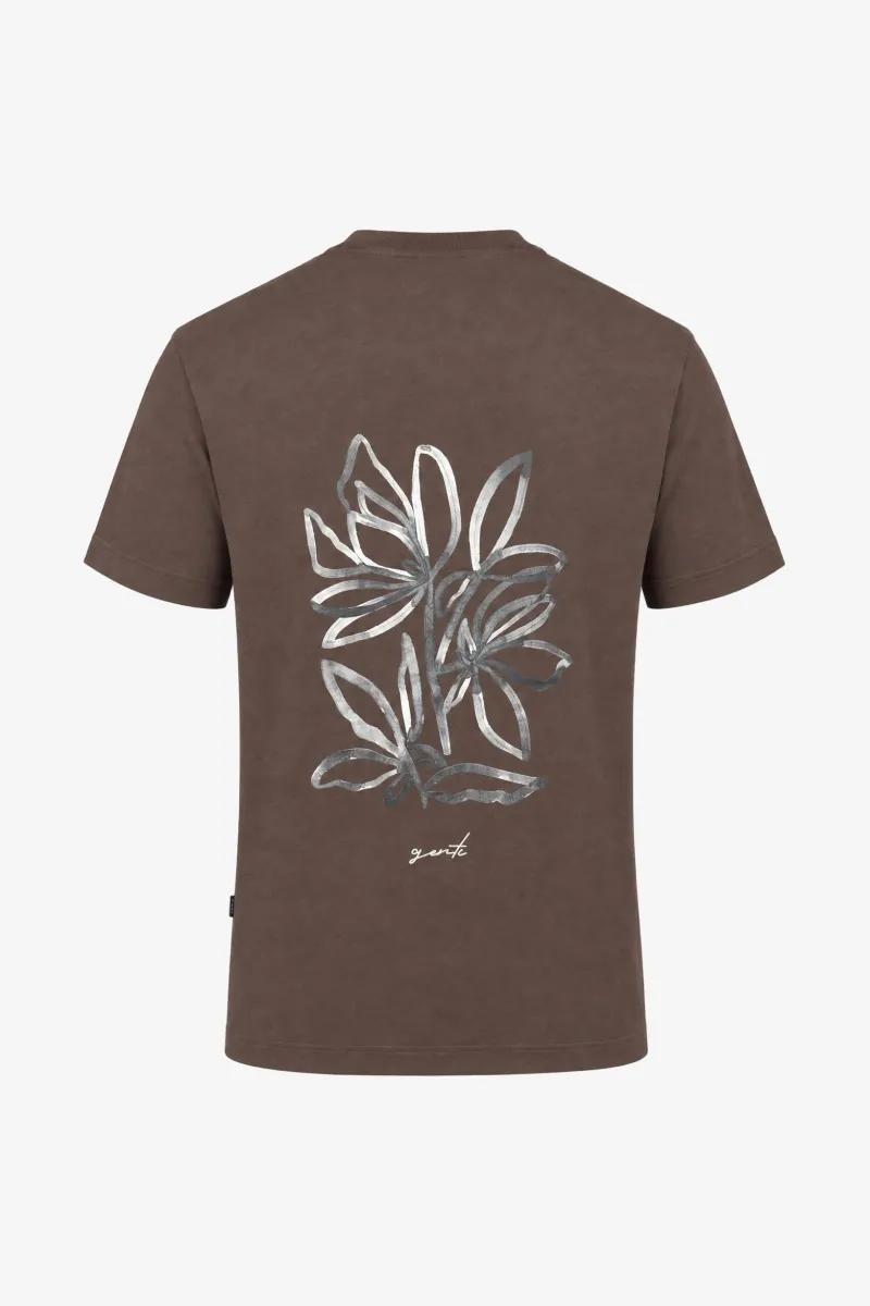 Flower Backprint T-shirt | Bruin