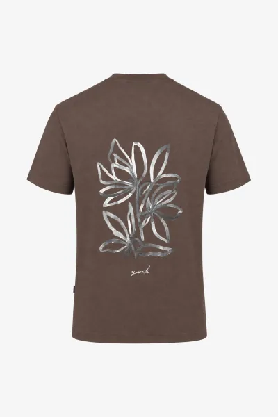 Flower Backprint T-shirt | Bruin
