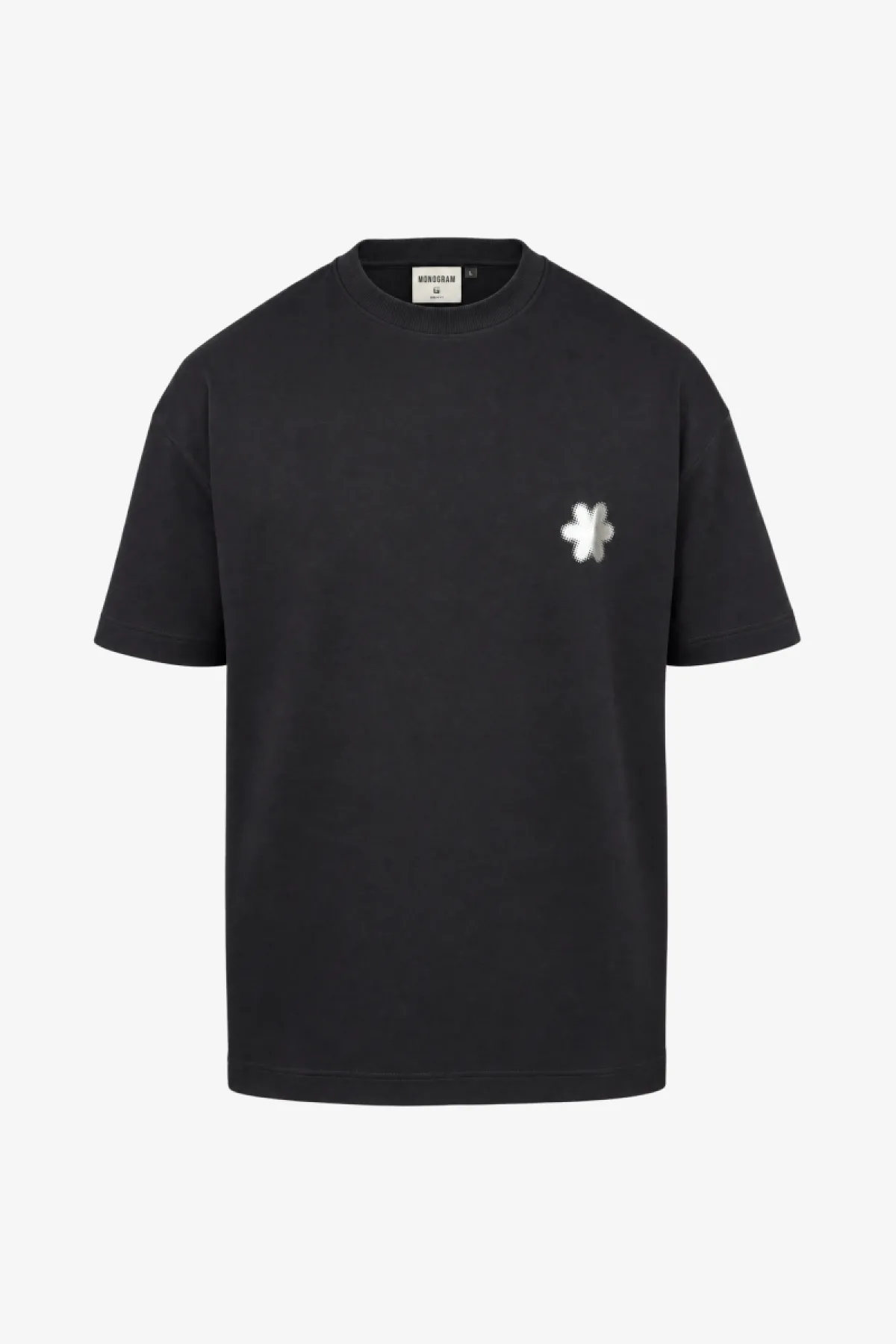 Monogram Chrome T-shirt | Zwart