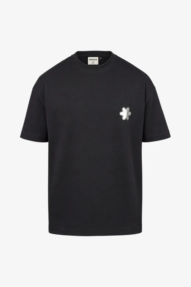 Monogram Chrome T-shirt | Zwart