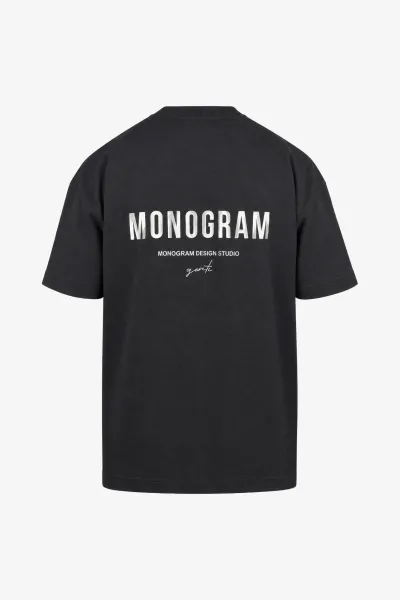 Monogram Chrome T-shirt | Zwart