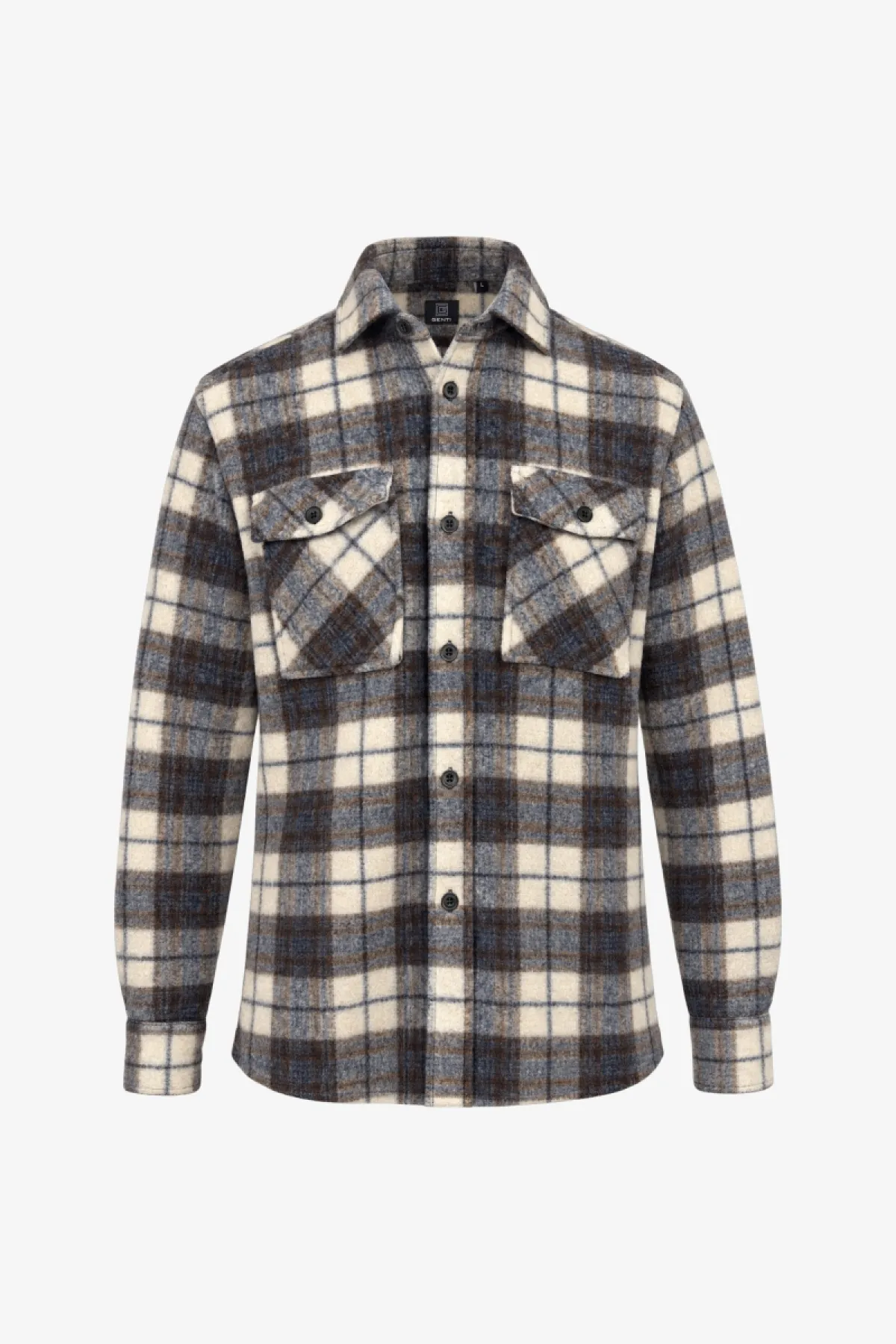 Overshirt Uptown Box Fit | Donkerbruin Geruit