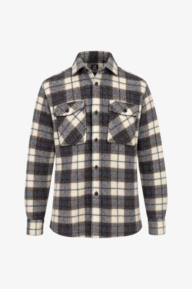 Overshirt Uptown Box Fit | Donkerbruin Geruit