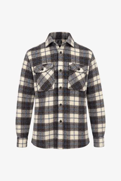 Overshirt Uptown Box Fit | Donkerbruin Geruit