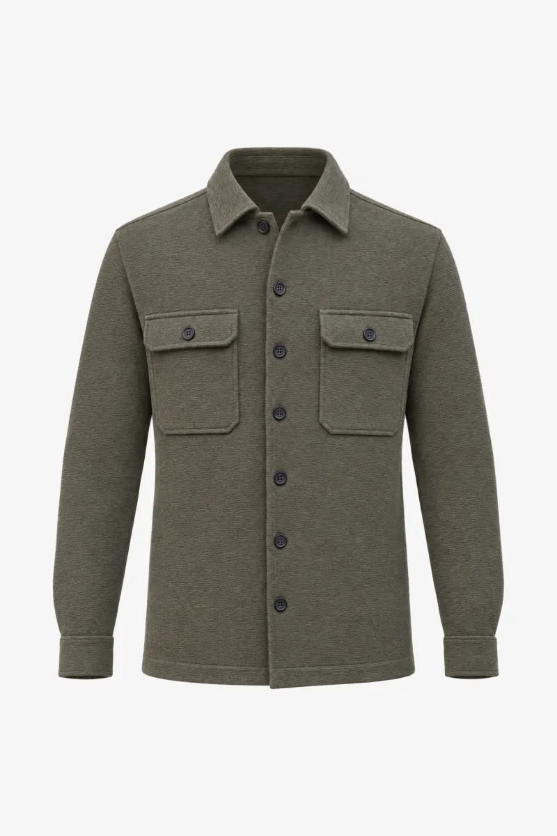 Monogram Overshirt Bucks | Groen