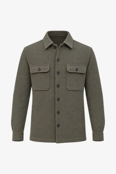 Monogram Overshirt Bucks | Groen