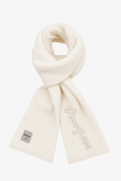 Monogram Embroidered Scarf | Off White