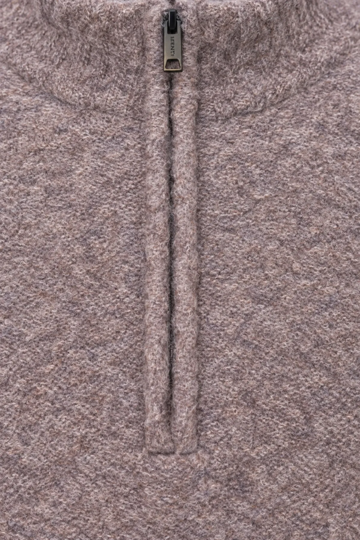Monogram Turtle Zip | Taupe