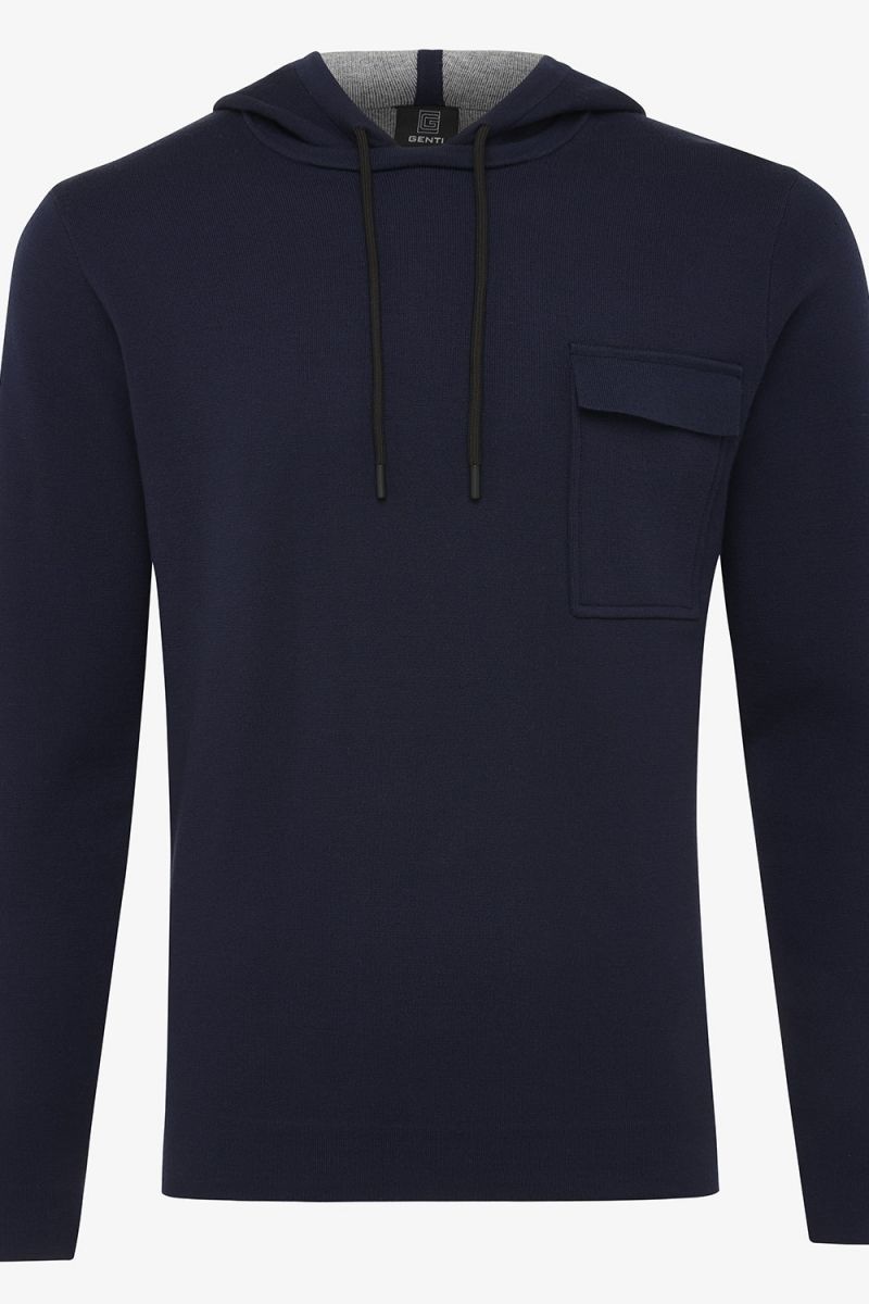Hoodie pocket donkerblauw