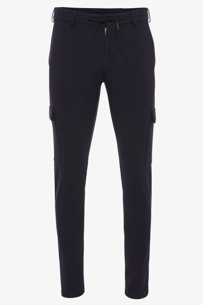 Cargo broek jersey donkerblauw