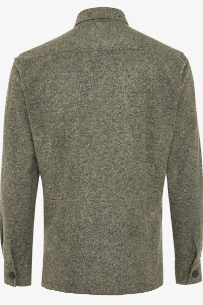 Overshirt wol stretch groen