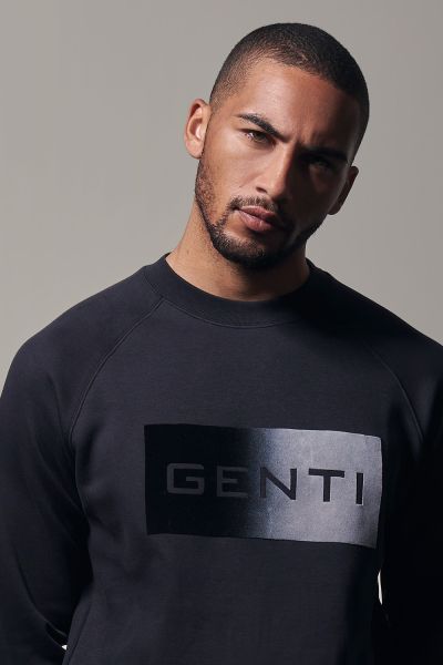 Sweat logo print zwart