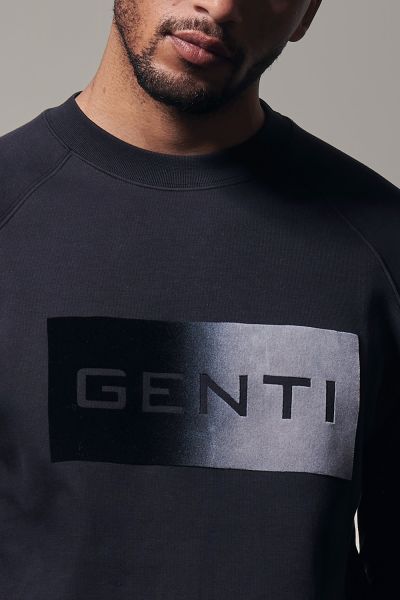 Sweat logo print zwart