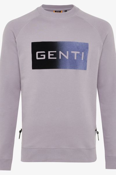 Sweat logo print paars