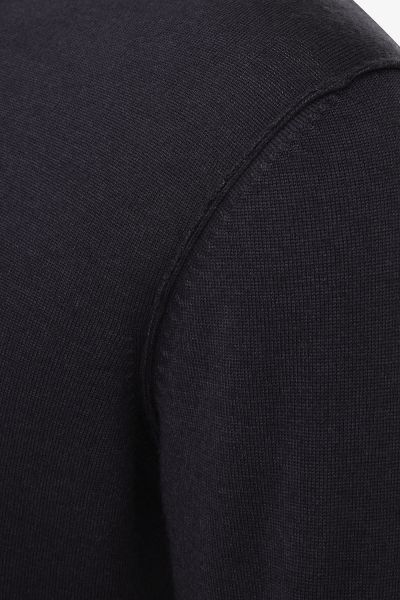 Wollen trui washed donkerblauw