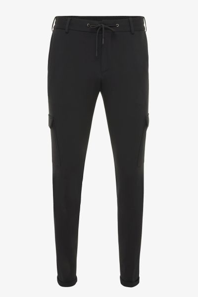 Cargo broek jersey zwart