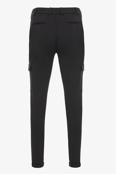 Cargo broek jersey zwart