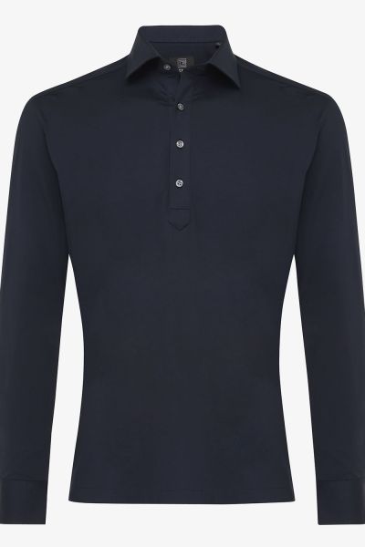 Jersey popover donkerblauw