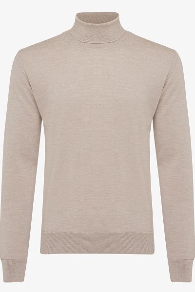 Wollen coltrui beige