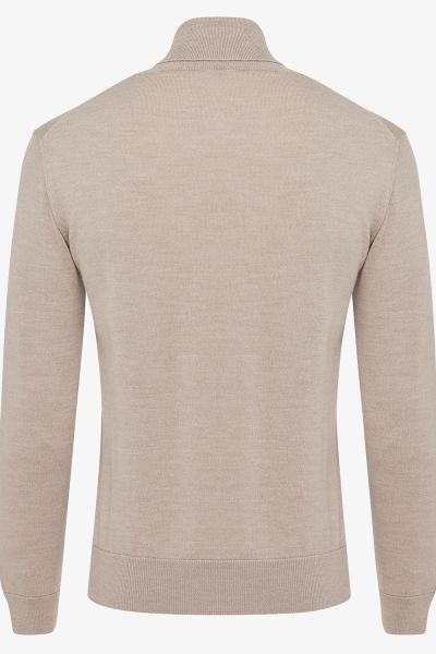 Wollen coltrui beige