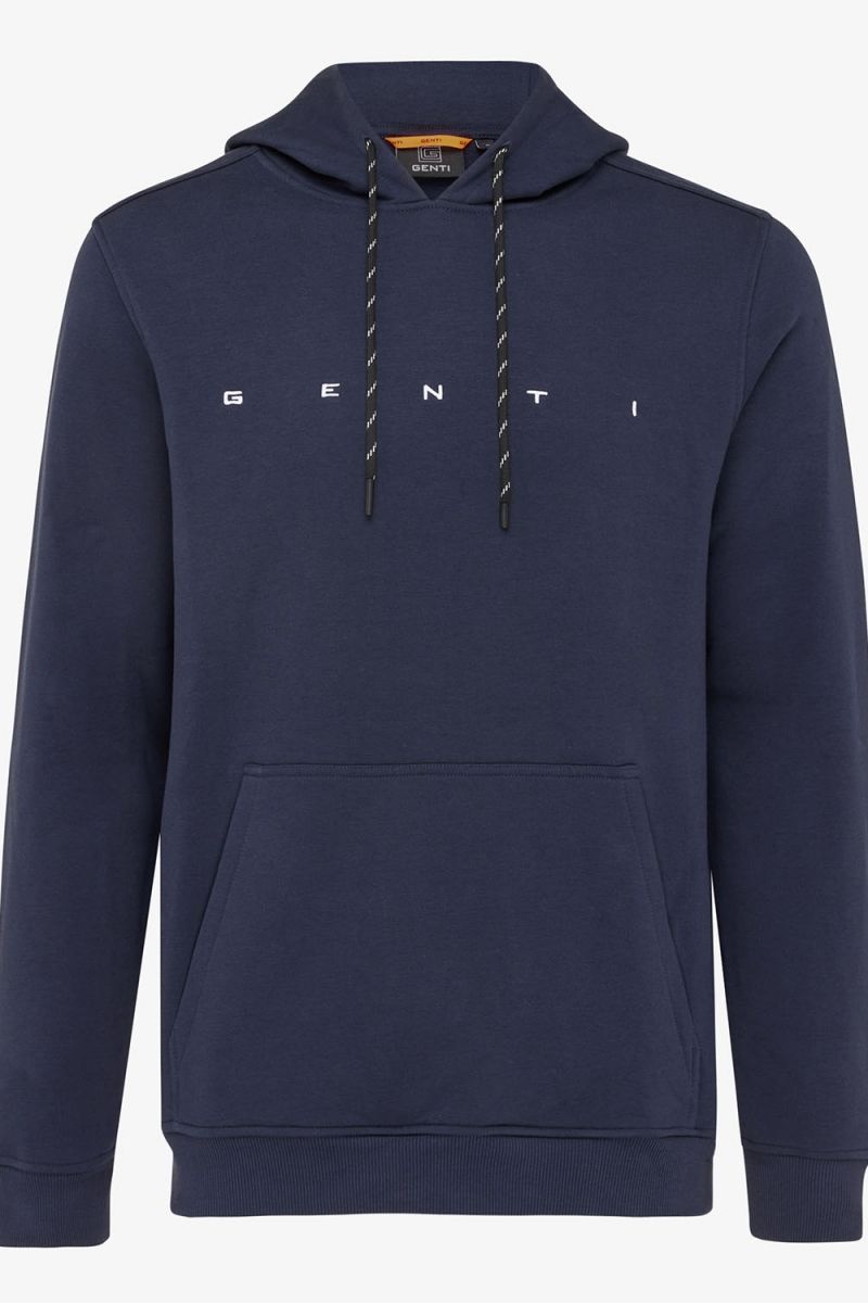 Logo hoodie donkerblauw