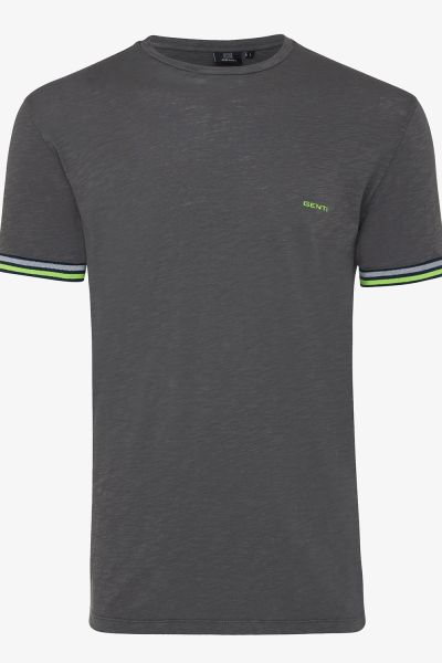 Gewassen T-shirt grijs