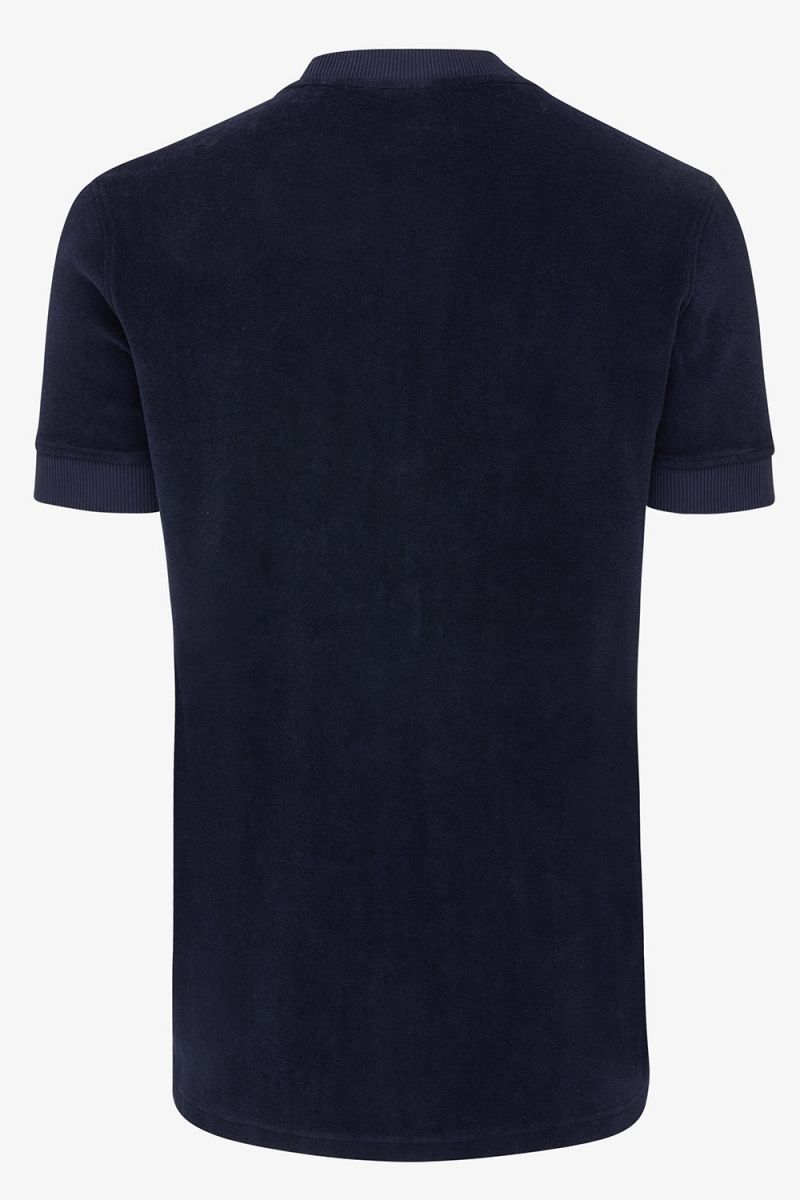 Badstof T-shirt donkerblauw