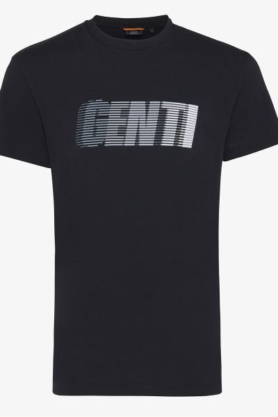 Logo print T-shirt zwart
