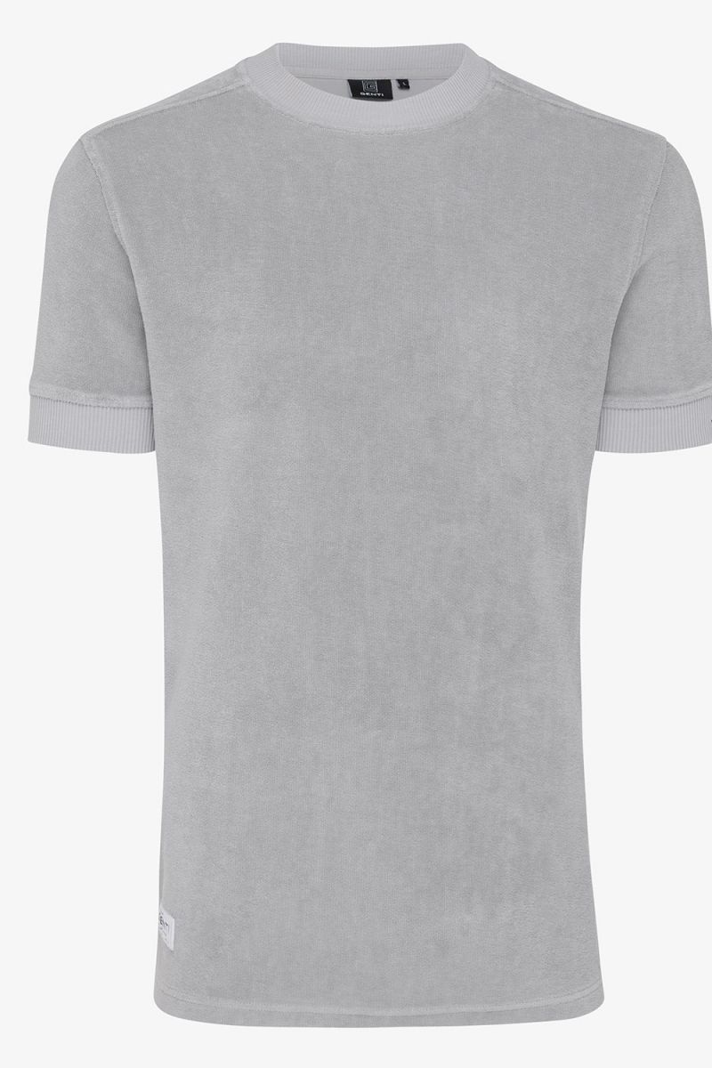 Badstof T-shirt grijs
