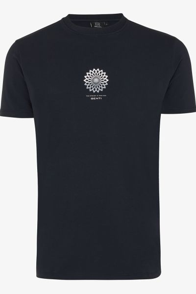 Ice cotton T-shirt donkerblauw