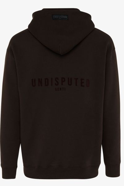 Hoodie relaxed fit donkerbruin