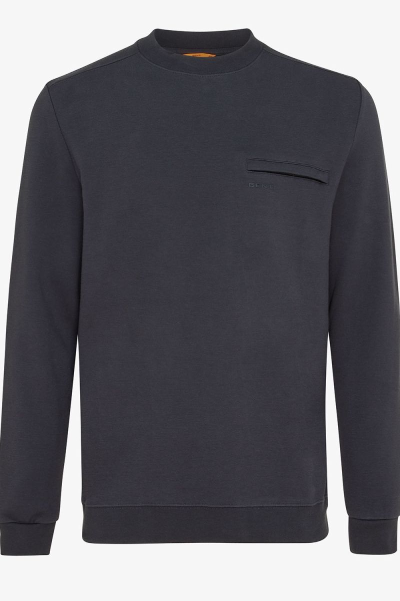 Technical sweat crewneck donkergrijs
