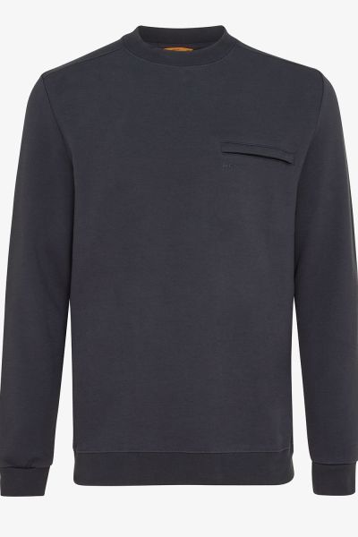 Technical sweat crewneck donkergrijs