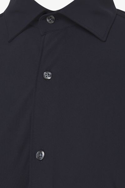 DYNAMIC SKIN-FIT STRETCH OVERHEMD DONKERBLAUW