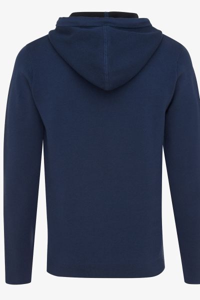 Hoodie interlock donkerblauw