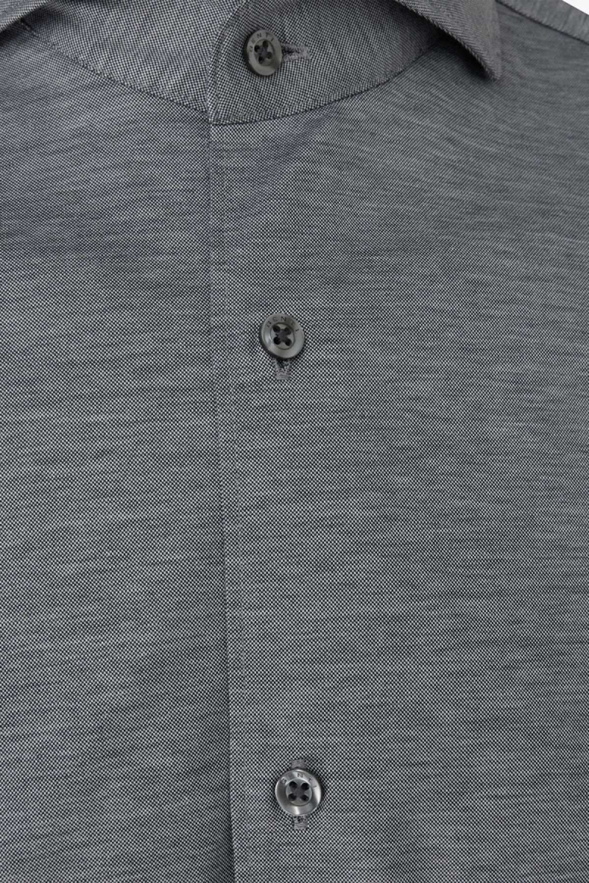Jersey overhemd grijs