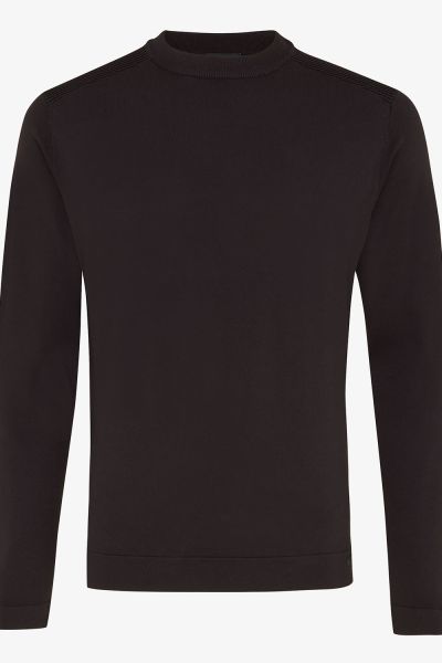 Cool dry trui ronde hals donkerbruin