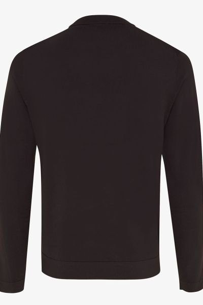 Cool dry trui ronde hals donkerbruin