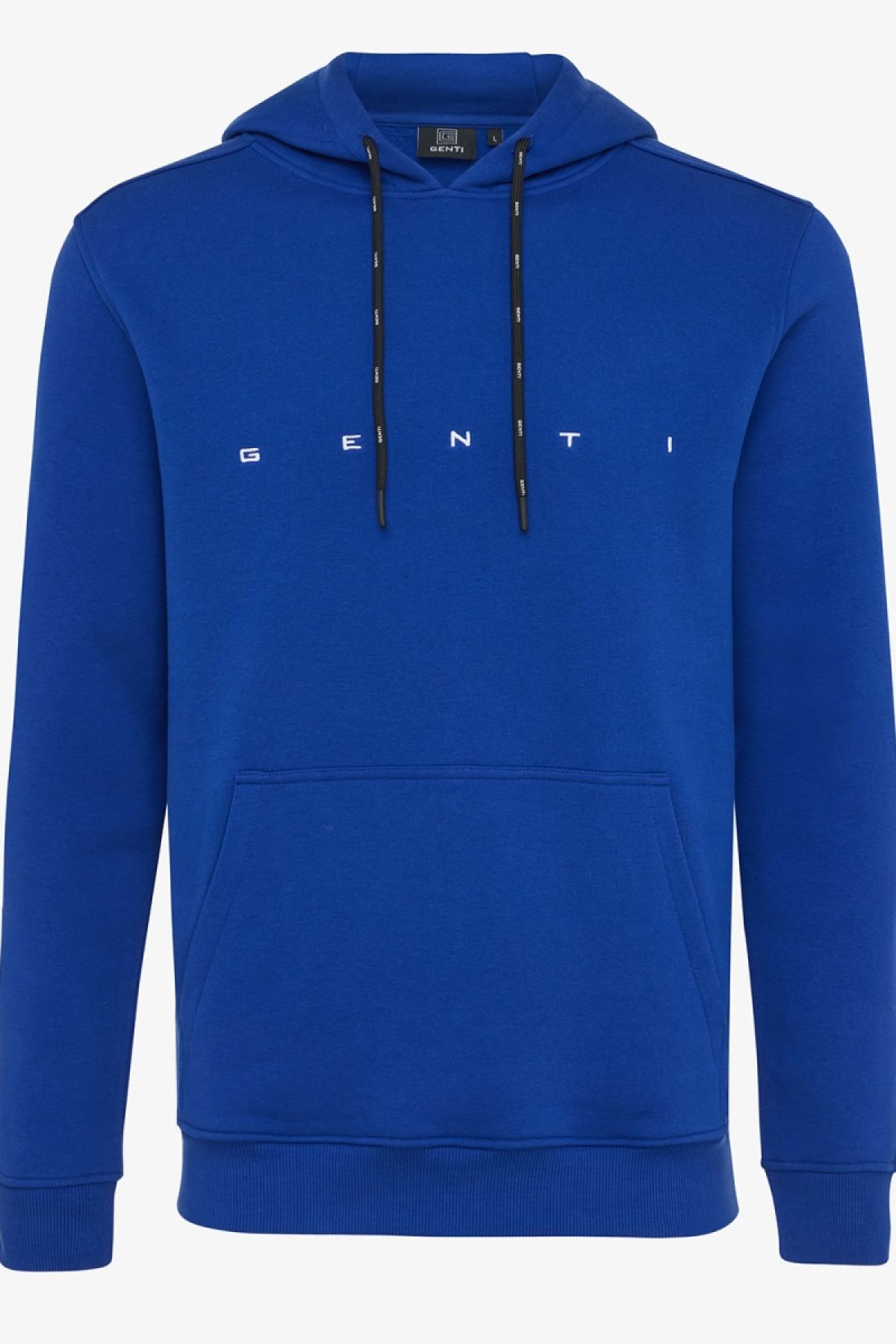 Logo hoodie kobalt blauw