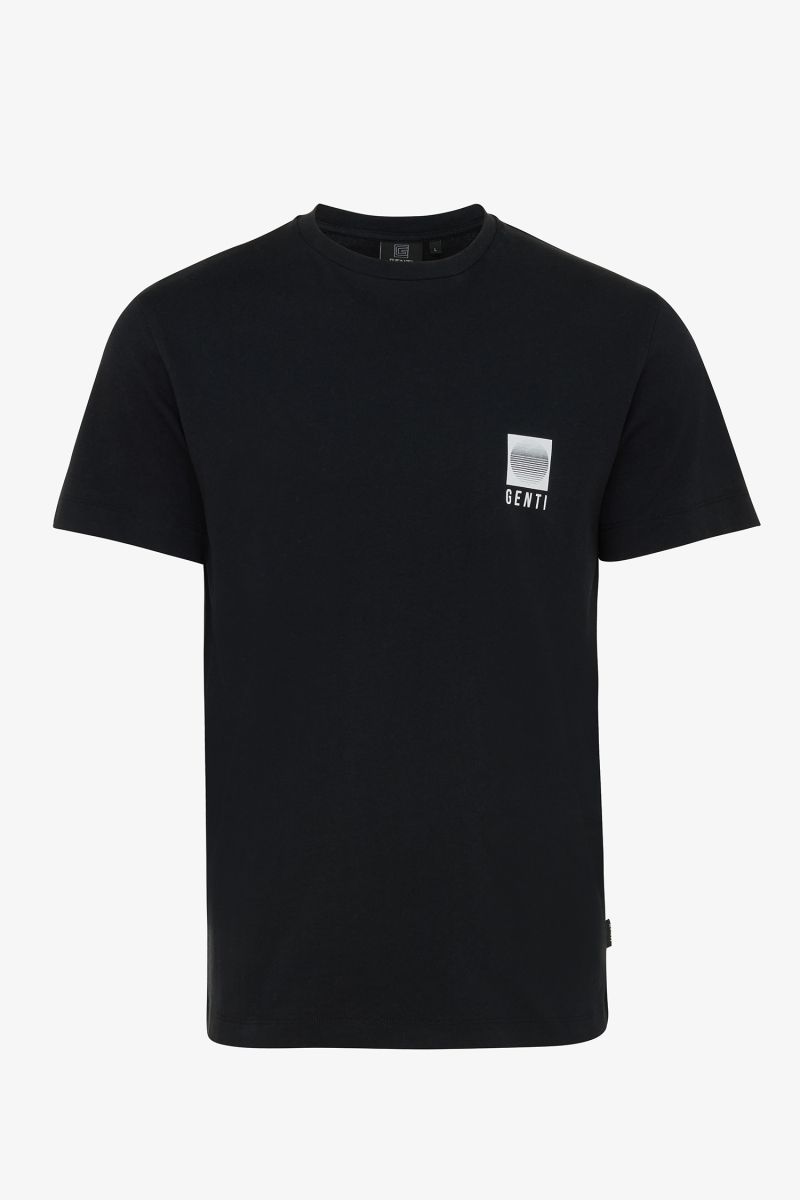 T-shirt print zwart