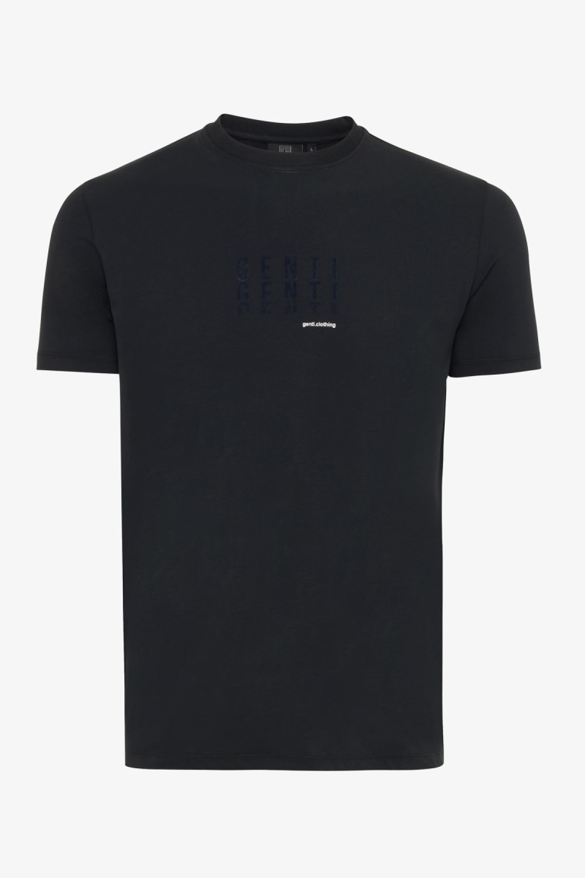 Ice cotton t-shirt print zwart