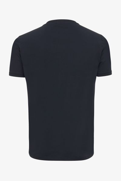 Ice cotton T-shirt print donkerblauw