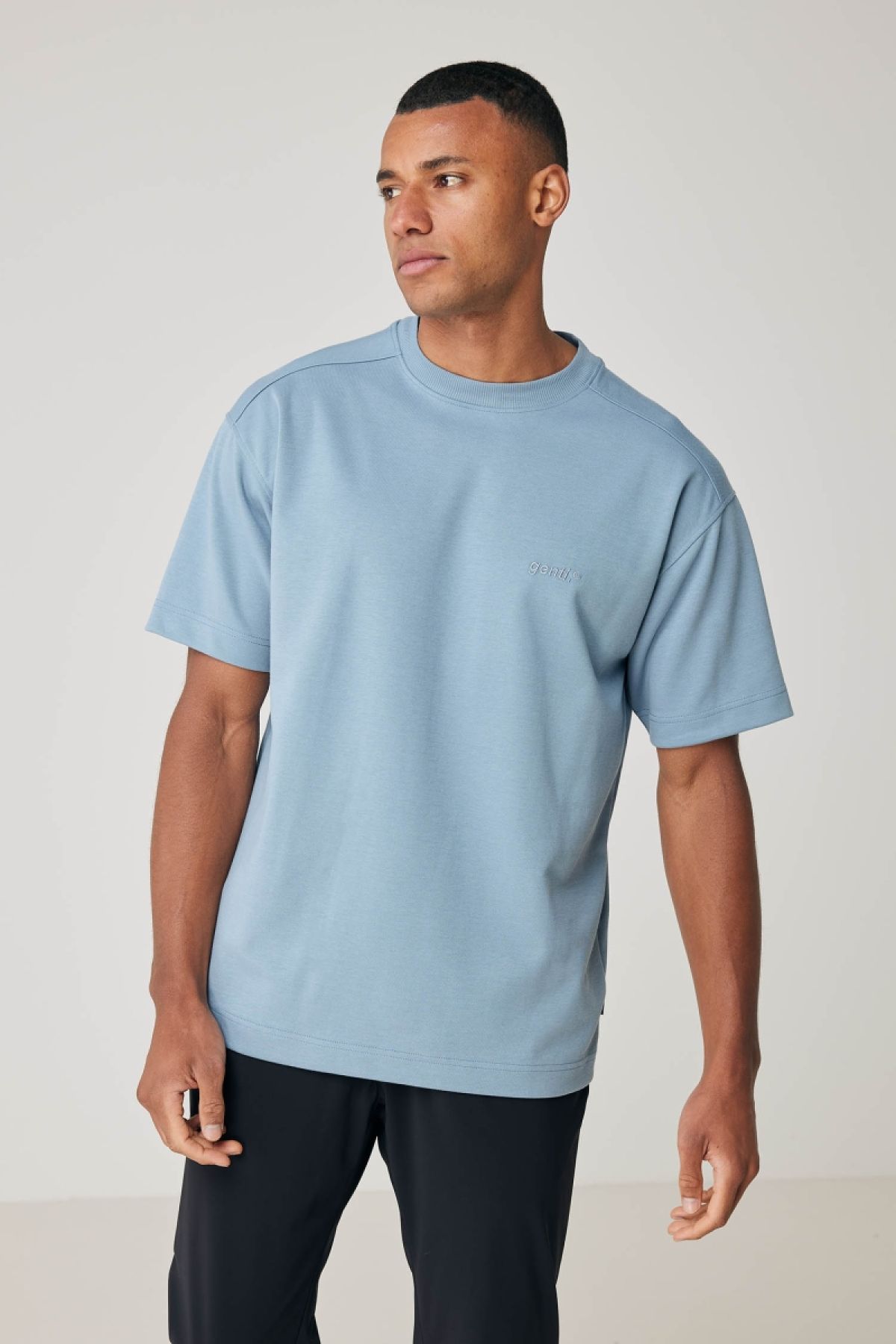 Relaxed fit tee blauw