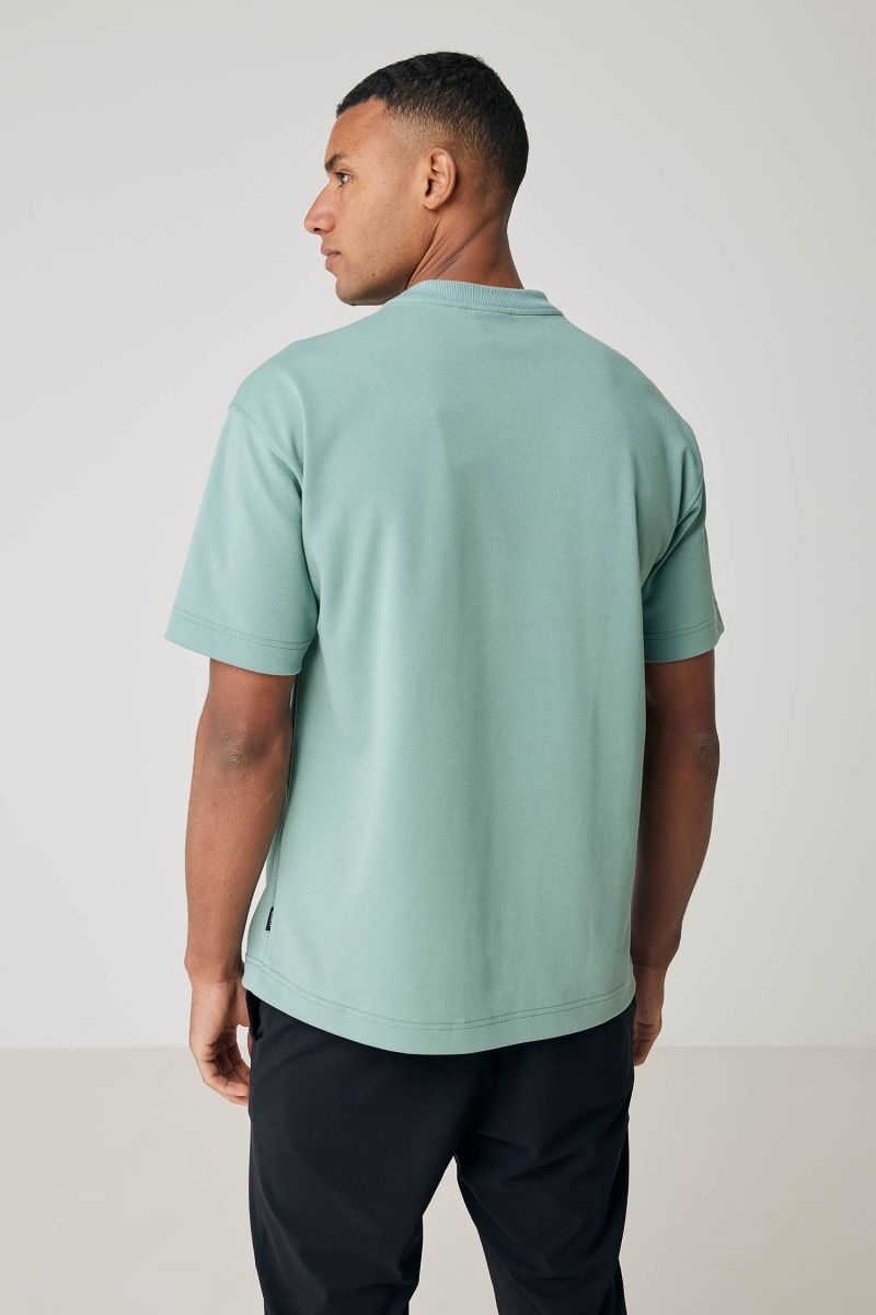 Relaxed fit tee pocket groen